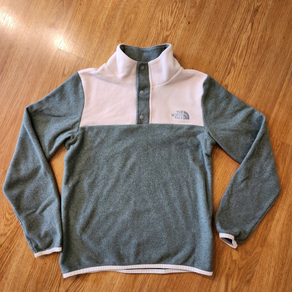 The North Face Gray And Pink Fleece Jacket